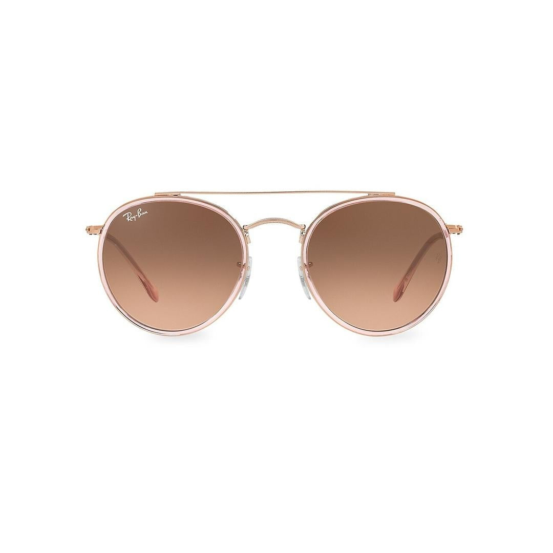 Ray-Ban Round Pink Pink Gradient Brown Round Double Bridge 3647N Sunglasses