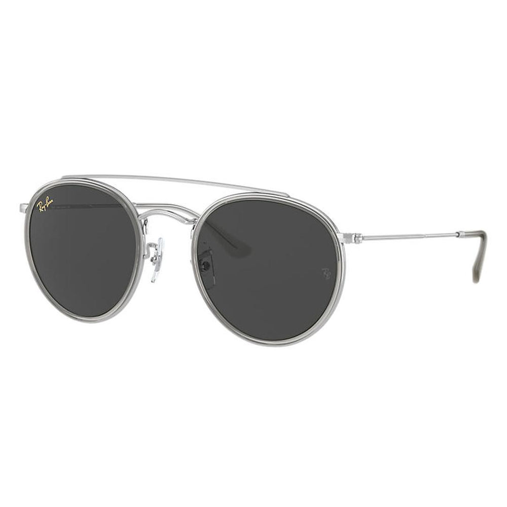 Ray-Ban 3647N Sunglasses 9211B1 - Silver - Dark Grey Unisex Oval
