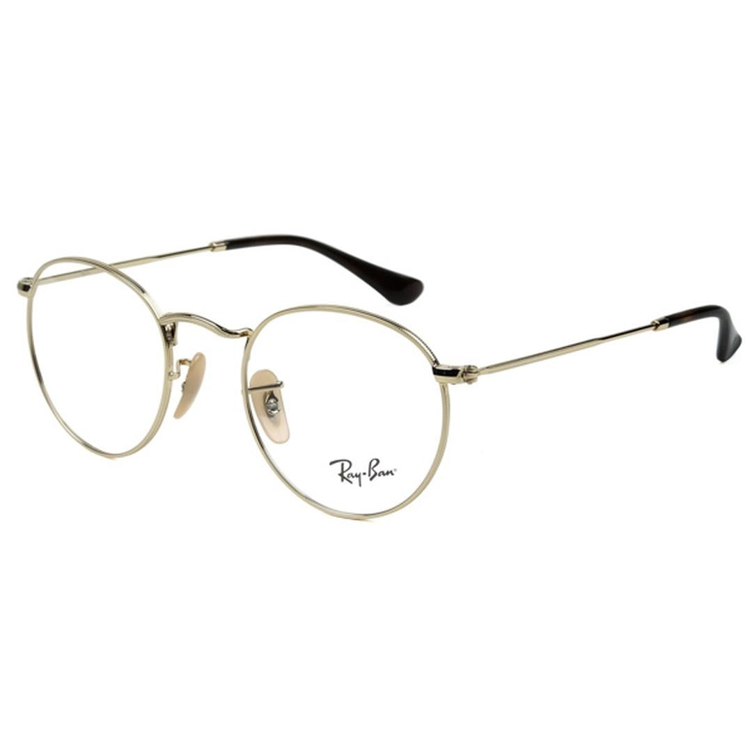 Ray-Ban Round Metal 3447V Eyeglasses 2500 - Gold Men Oval