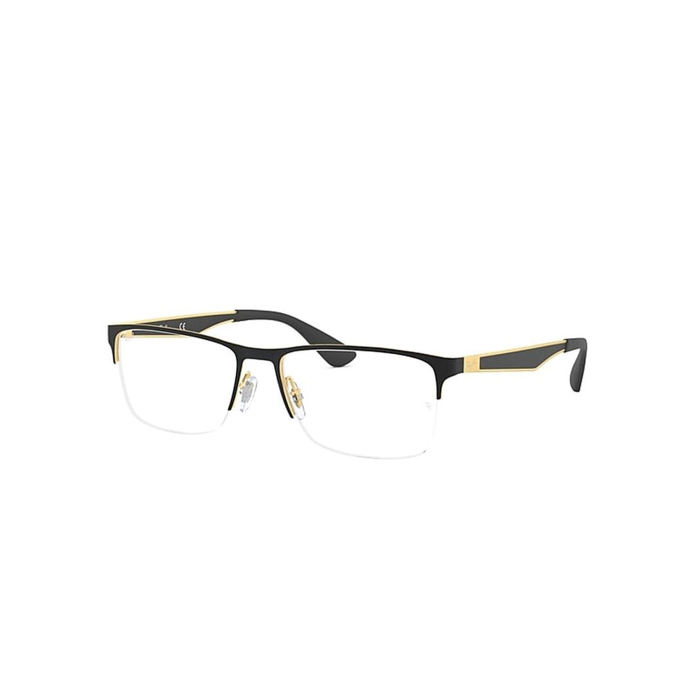RayBan VISTA 0RX63352890 Unisex Rectangle Black On Gold 54-17-145