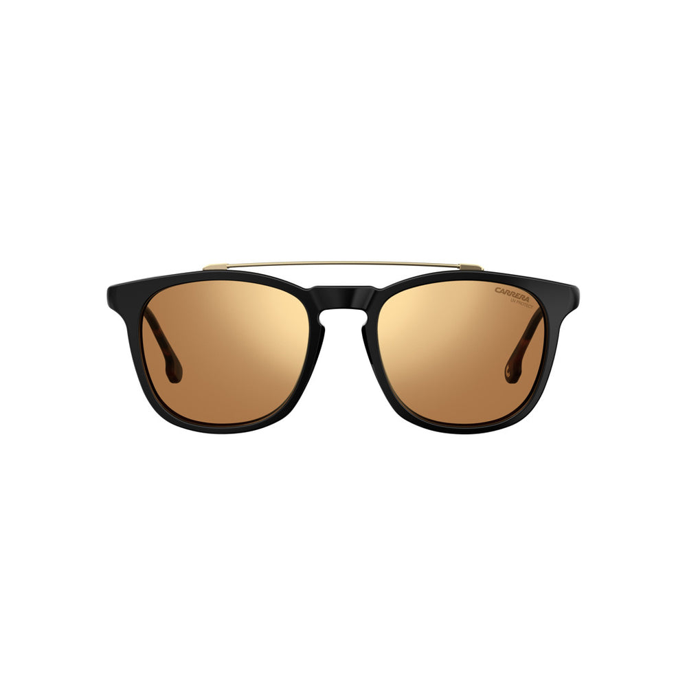 Carrera 154/S 20091600351ha Plastic Sunglass Frames For Unisex Adult Full Rim Rectangular Matte Black With Gradient Brown Shaded Non-Polarized 51-19-145