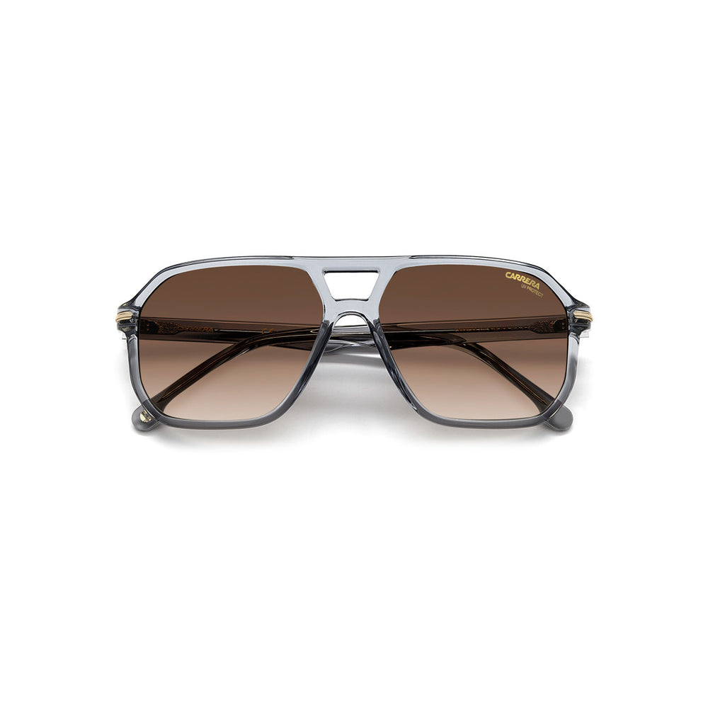 Carrera 1053/S 205919900601v Acetate Sunglass Frames For Men Full Rim Square Crystal With Gradient + Mirror Blue Shaded Gold Mirror Non-Polarized 59-15-145