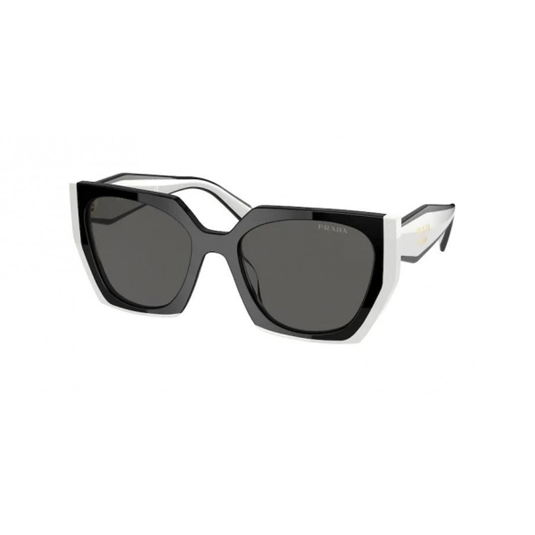 Prada 15WS Sunglasses 09Q5S0 - Black - Dark Grey Women Rectangle