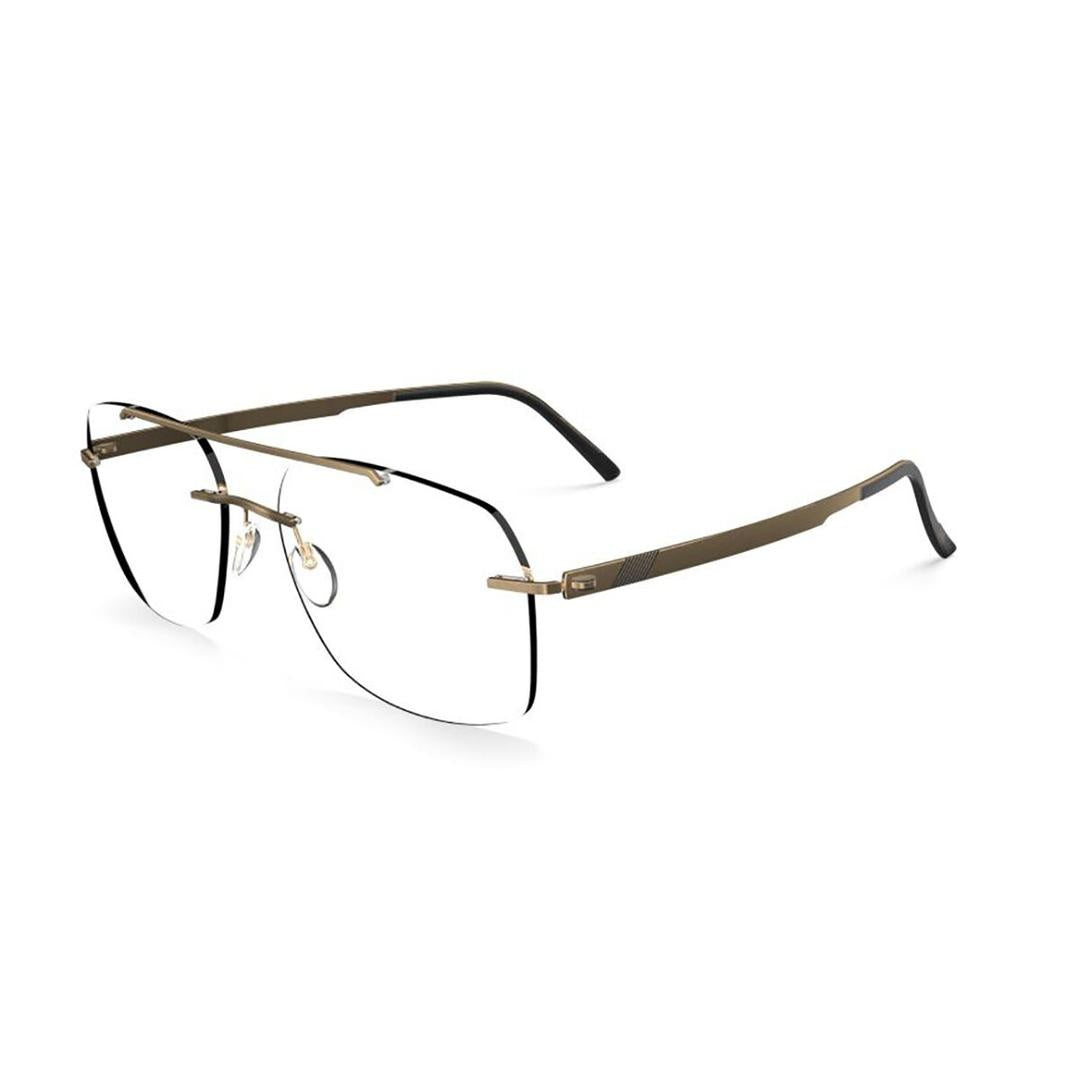 Silhouette Identity 5535 3520 Men's Glasses Rose-Gold Size 56 - Free Lenses - HSA/FSA Insurance - Blue Light Block Available