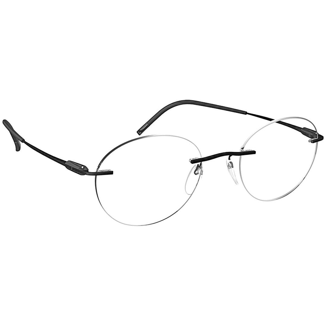 Silhouette Purist 5561 Men's Glasses, Black, Size 49