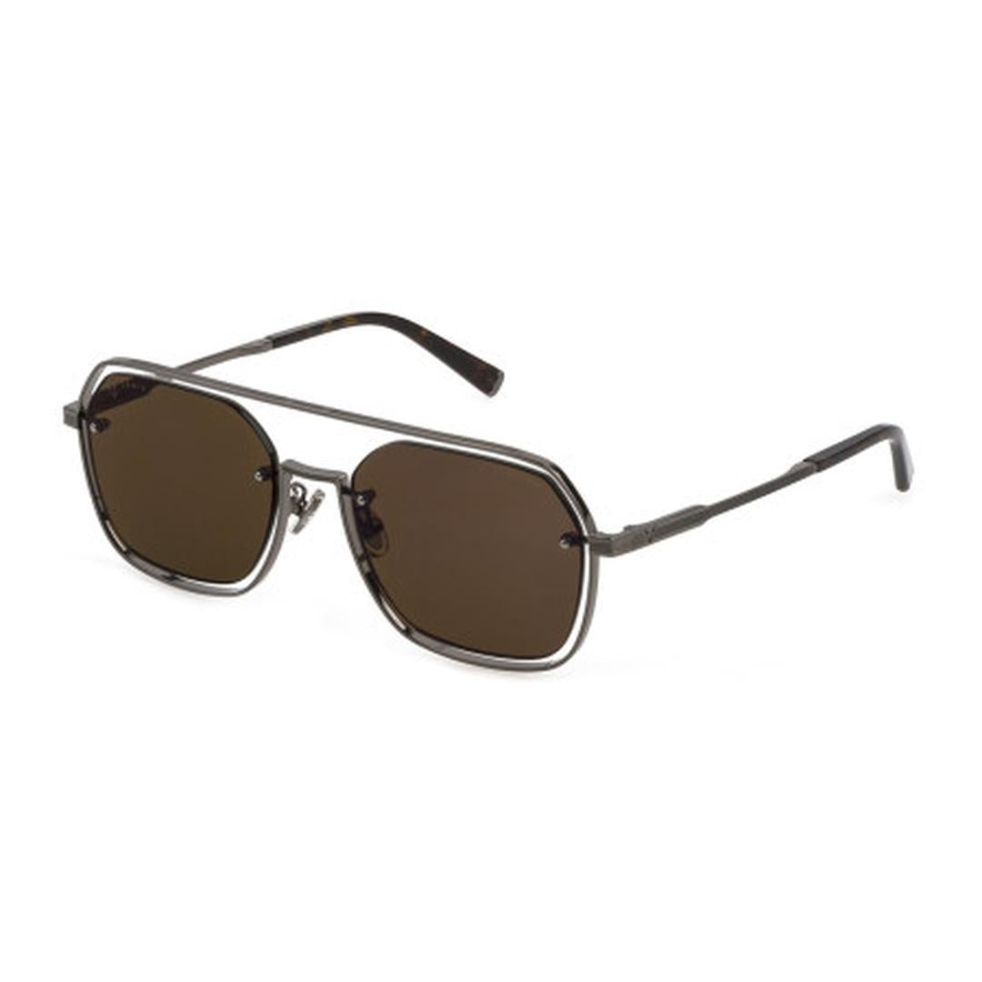 Police SPLE18 568B Men's Sunglasses Grey Size 55