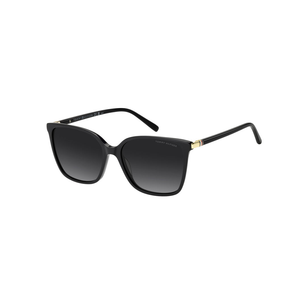 TOMMY HILFIGER SUNGLASSES FRAMES TH2349/S CAT EYE ECO METAL BLACK For WOMAN 55-16-140