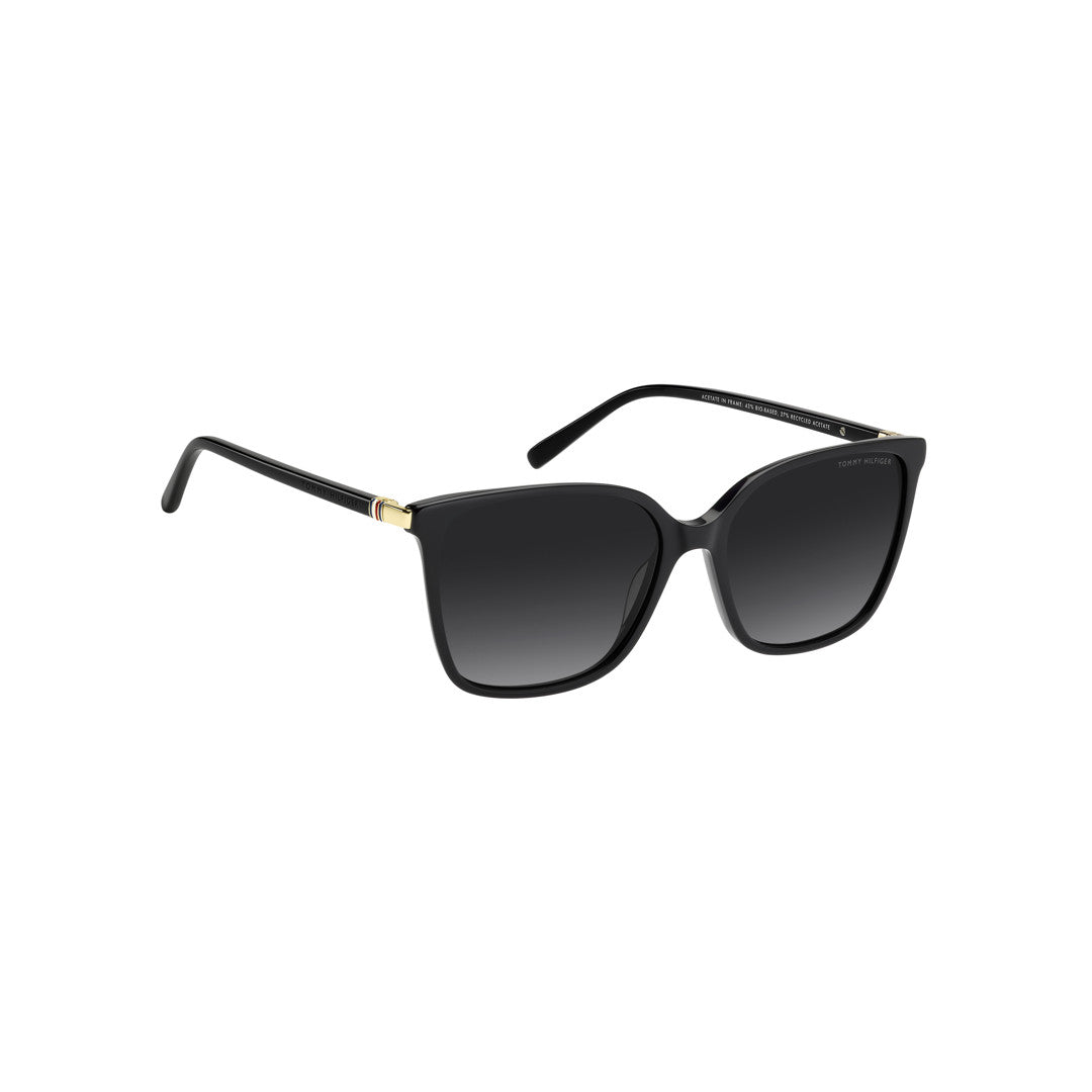 TOMMY HILFIGER SUNGLASSES FRAMES TH2349/S CAT EYE ECO METAL BLACK For WOMAN 55-16-140