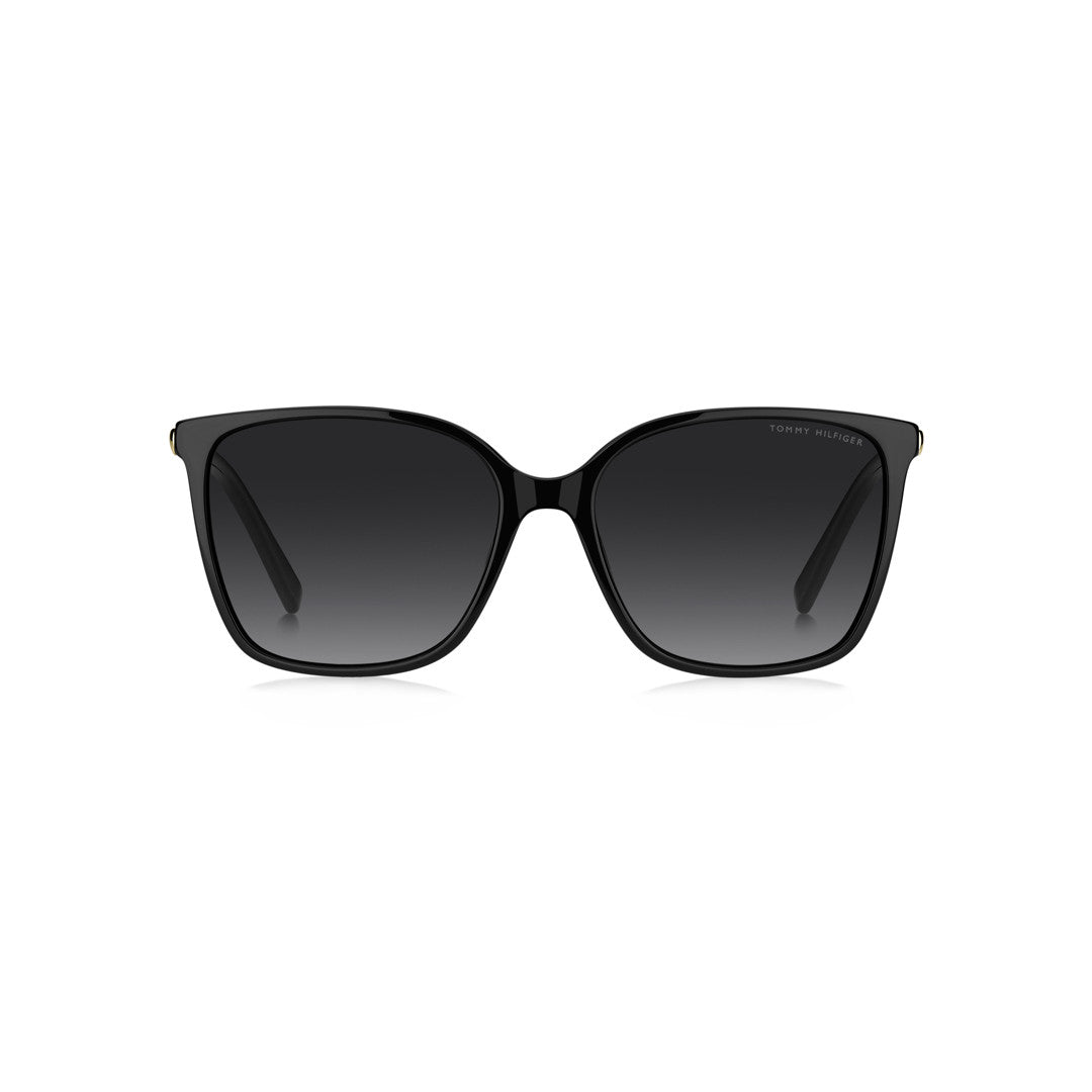 TOMMY HILFIGER SUNGLASSES FRAMES TH2349/S CAT EYE ECO METAL BLACK For WOMAN 55-16-140