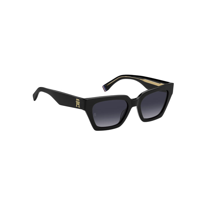 TOMMY HILFIGER SUNGLASSES FRAMES TH2101/S RECTANGULAR GEOMETRICAL ACETATE BLACK For WOMAN 52-19-140