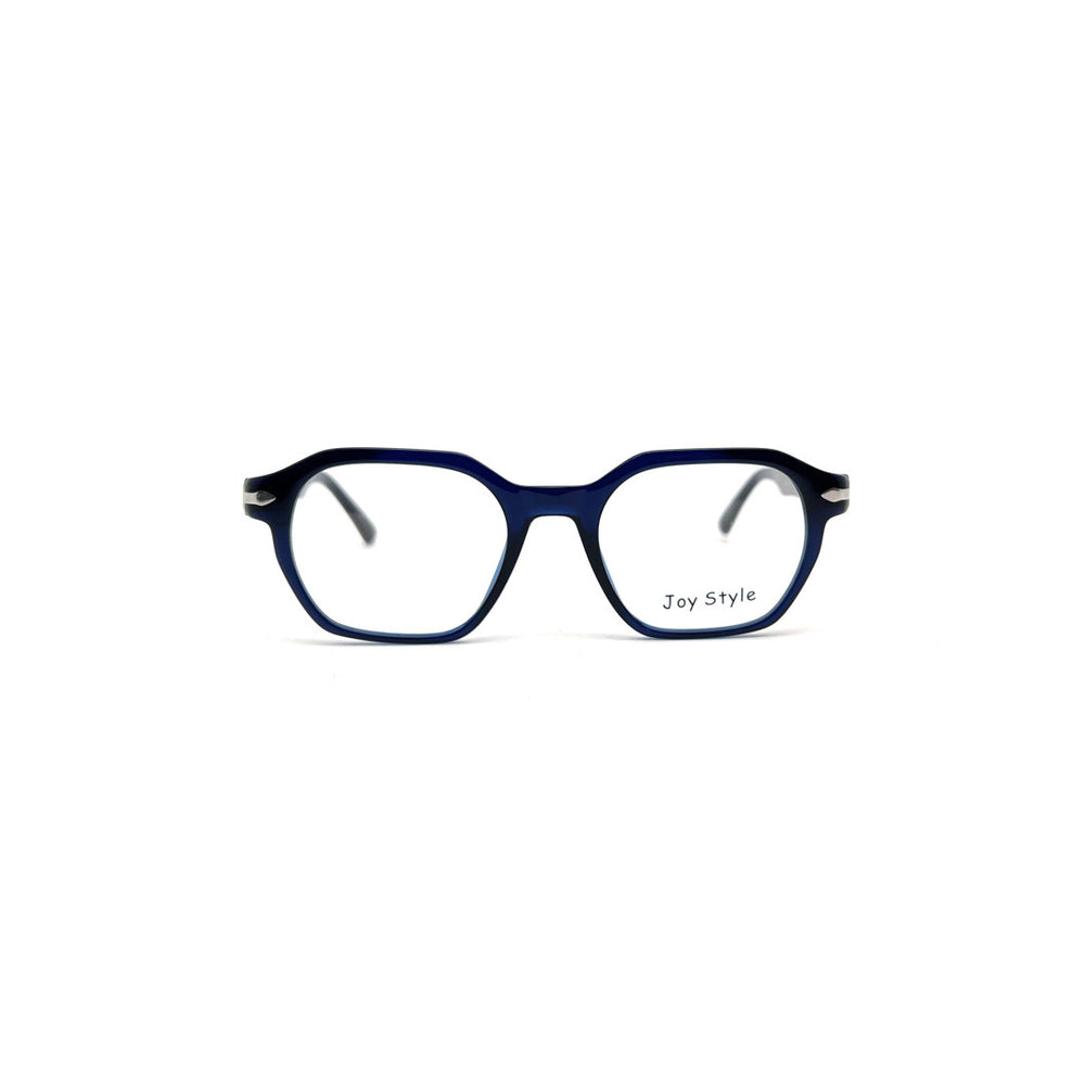 Joy Style For Men Rectangular Acetate Eyeglasses 1218/33 Black/Silver 49-20-145