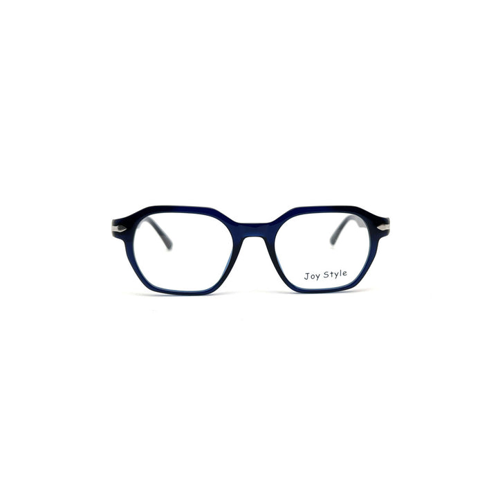 Joy Style For Men Rectangular Acetate Eyeglasses 1218/33 Black/Silver 49-20-145