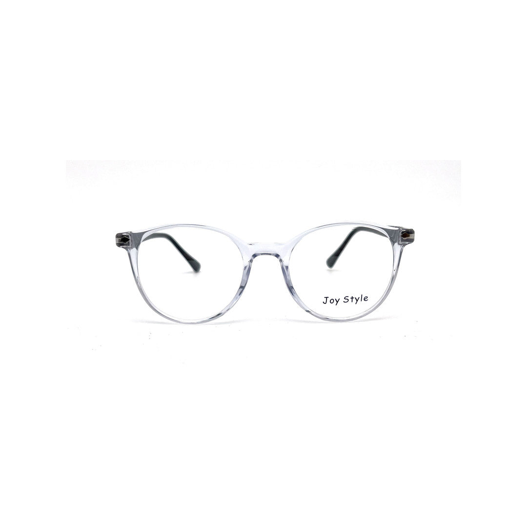 Joy Style For Unisex Round Acetate Eyeglasses 119471 Light Grey/Silver 51-20-145