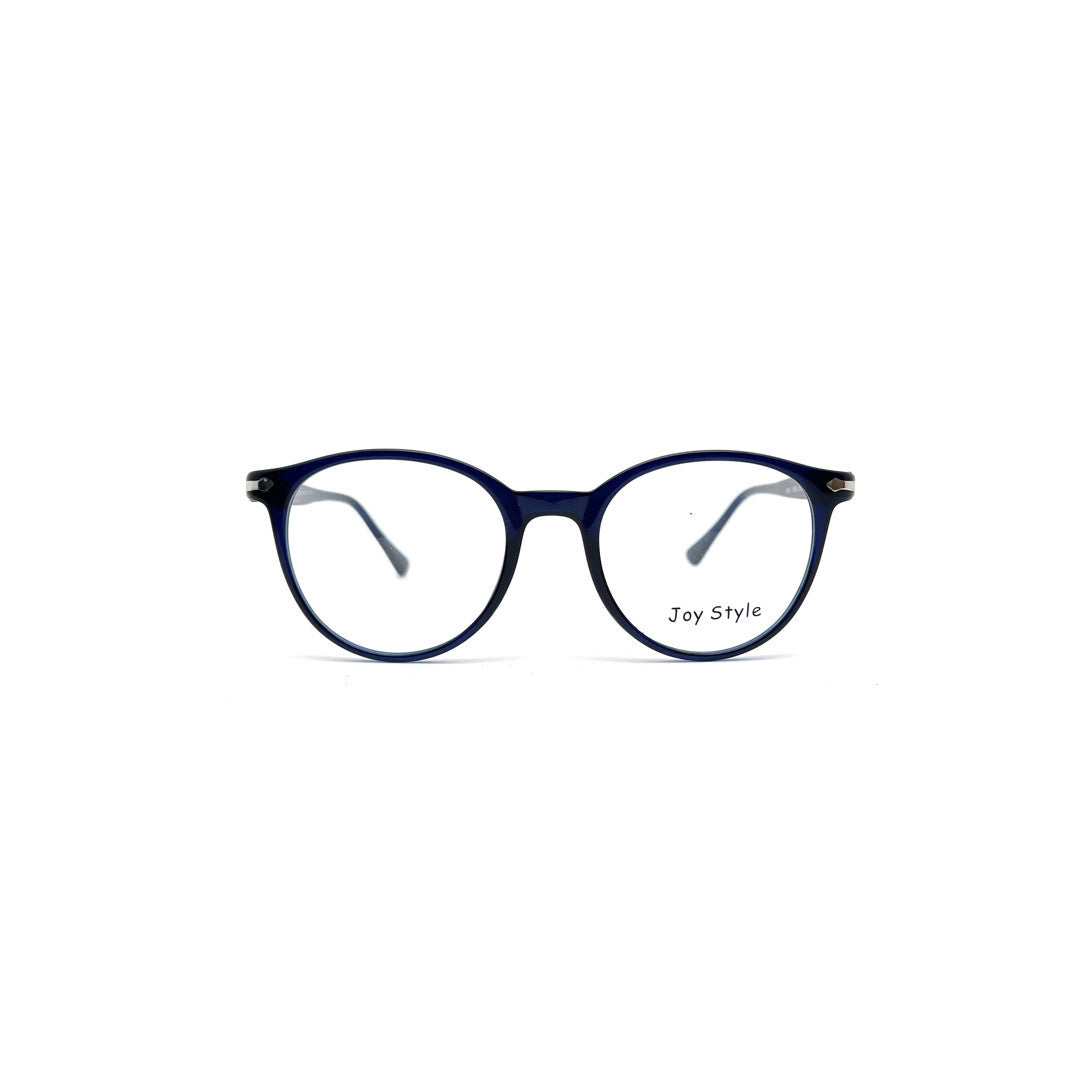 Joy Style For Unisex Round Acetate Eyeglasses 1218/33 Blue/Silver 51-20-145