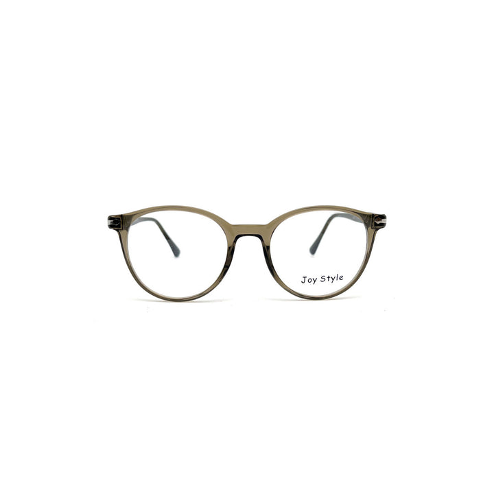 Joy Style For Unisex Round Acetate Eyeglasses 12273R Dark Grey/Silver 51-20-145