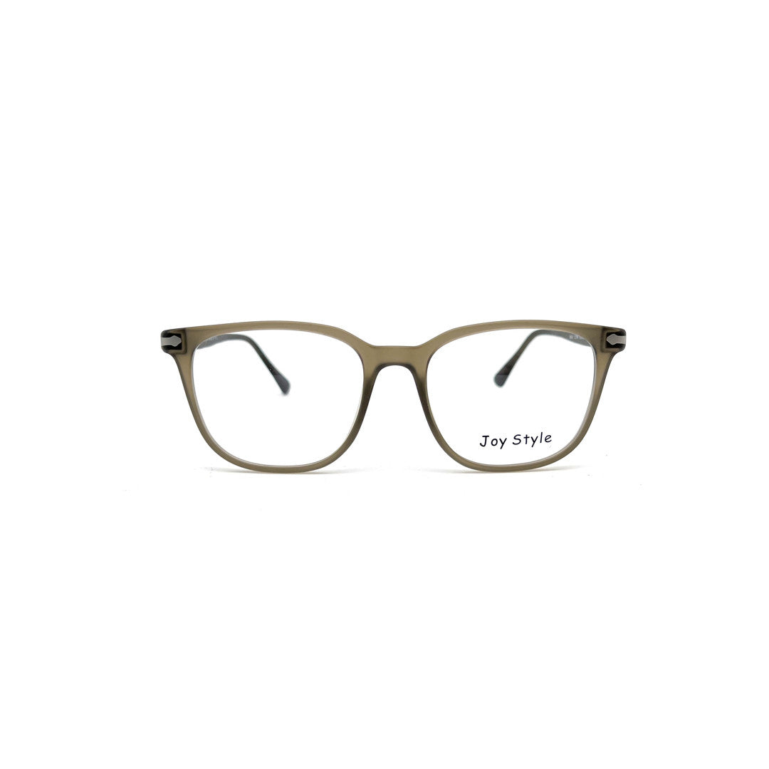 Joy Style For Unisex Round Acetate Eyeglasses 12273R Dark Grey/Silver 52-18-145