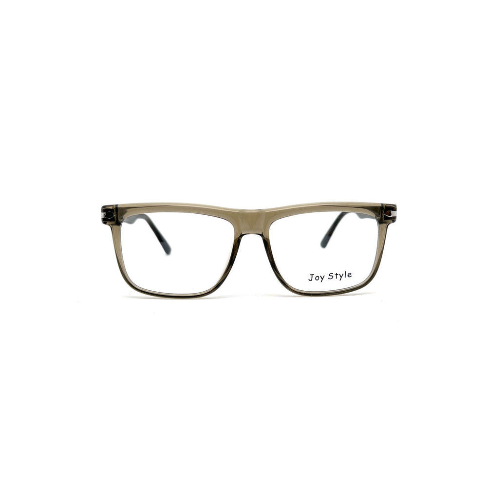 Joy Style For Men Rectangular Acetate Eyeglasses 1218/33 Light Brown/Silver 54-18-145