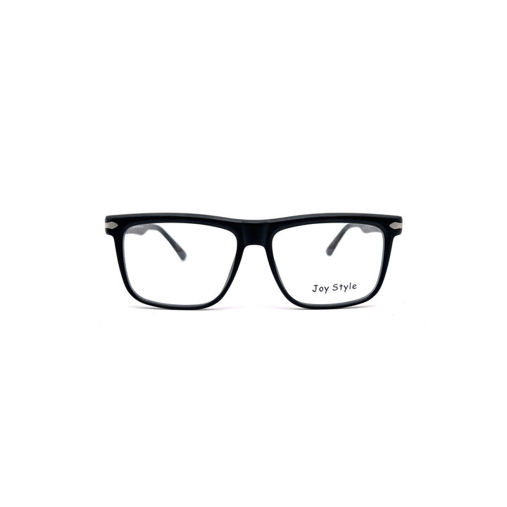Joy Style For Men Rectangular Acetate Eyeglasses 24/B1 Matt Black/Silver 54-18-145