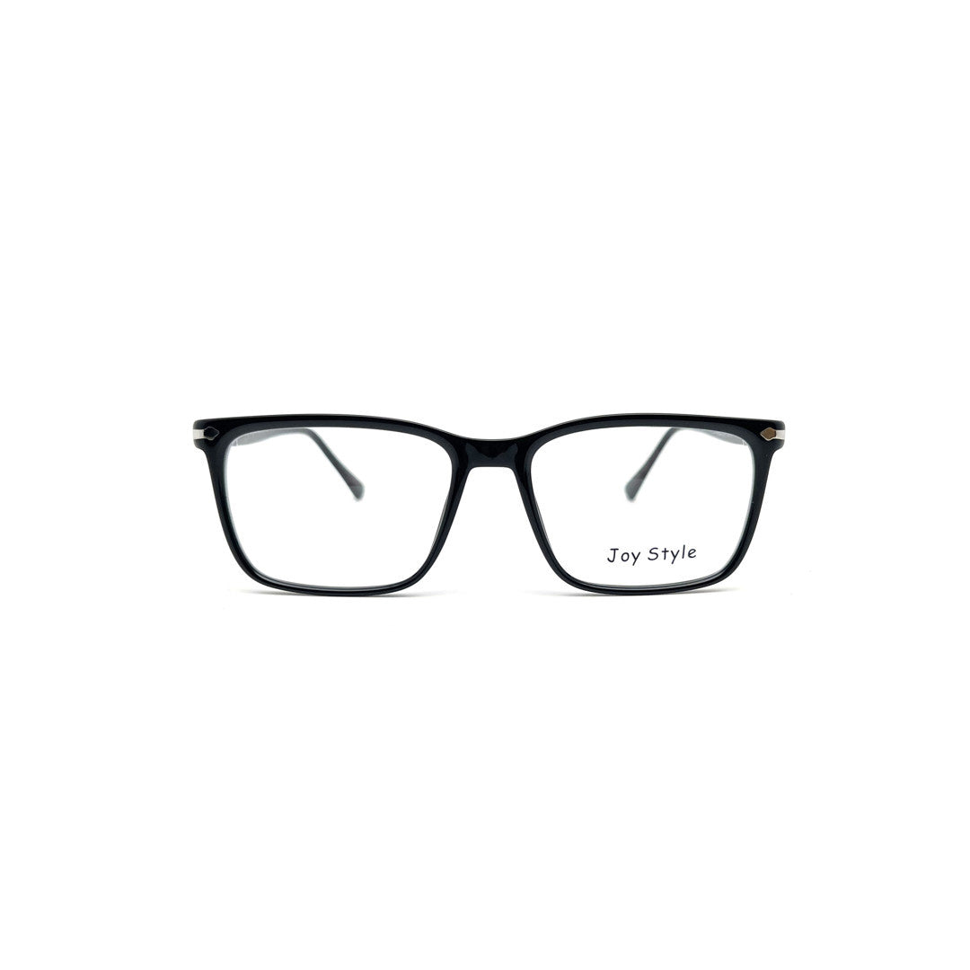 Joy Style For Unisex Round Acetate Eyeglasses 95/31 Black/Silver 54-18-145