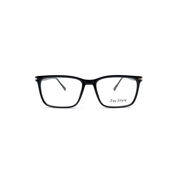 Joy Style For Unisex Round Acetate Eyeglasses 95/31 Black/Silver 54-18-145
