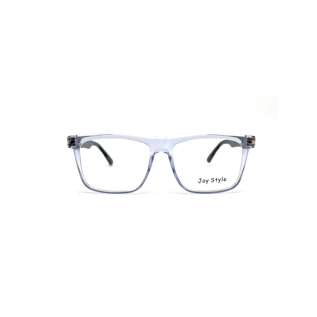 Joy Style For Men Rectangular Acetate Eyeglasses 119471 Light Grey/Silver 54-18-145