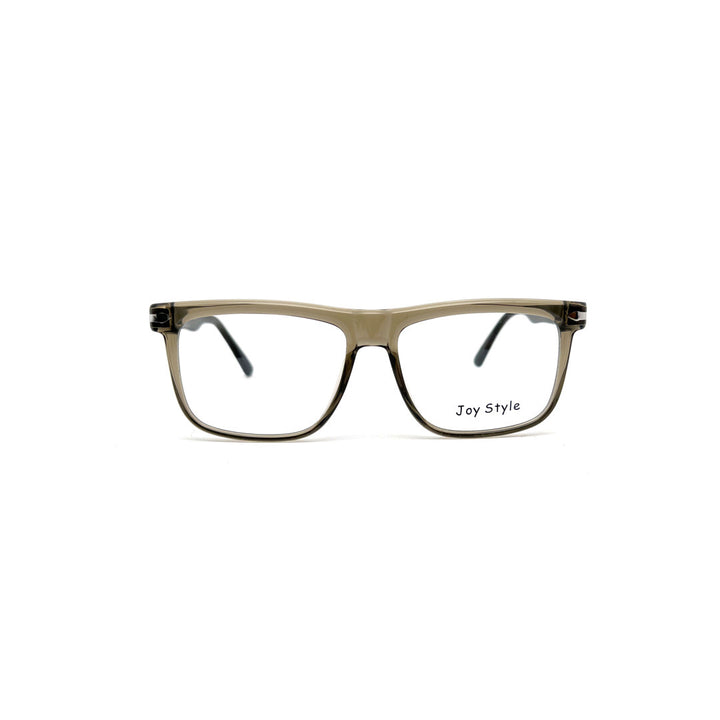 Joy Style For Men Rectangular Acetate Eyeglasses 1218/33 Light Brown/Silver 54-18-145