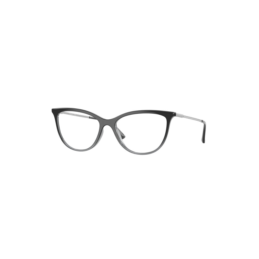 Vogue Eyeglass VO52391880 For Woman Shape Cat Eye Top Gradient Black/Smoke Injected 54-16-140