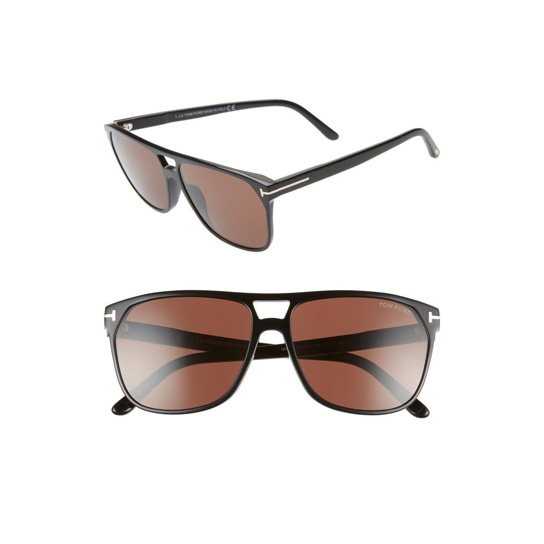 Tom Ford Shelton FT 0679/S 01E, SQUARE Sunglasses, MALE