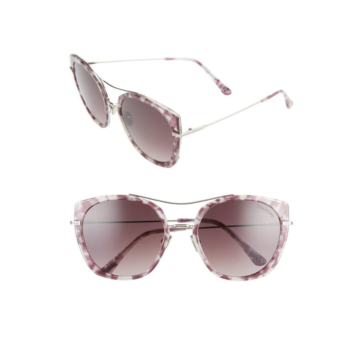 Tom Ford Joey Brown Gradient Cat Eye Ladies Sunglasses FT0760 52F 56