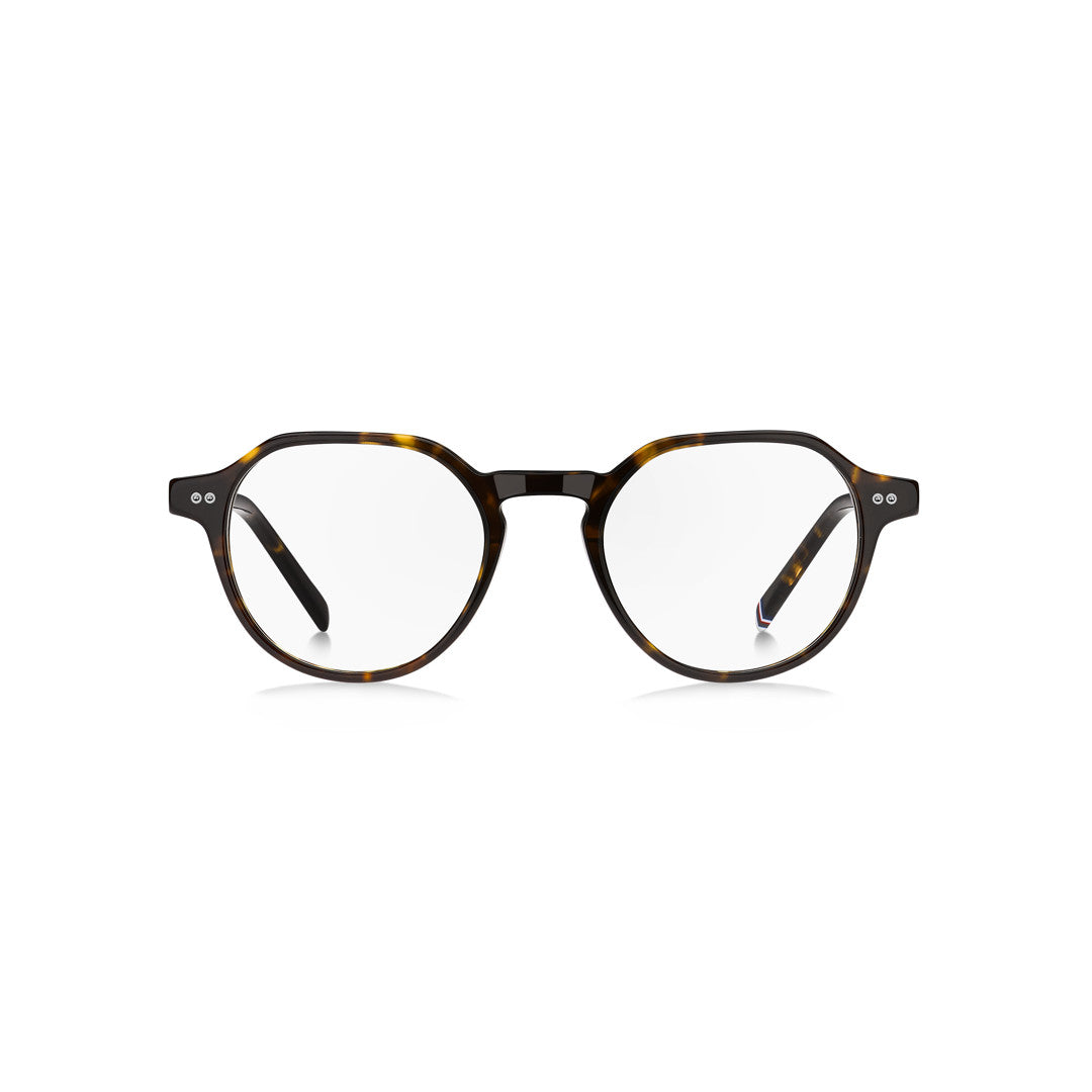 TOMMY HILFIGER OPTICAL FRAMES TH2128 ROUND GEOMETRICAL ECO ACETATE HAVANA For MAN 50-20-150