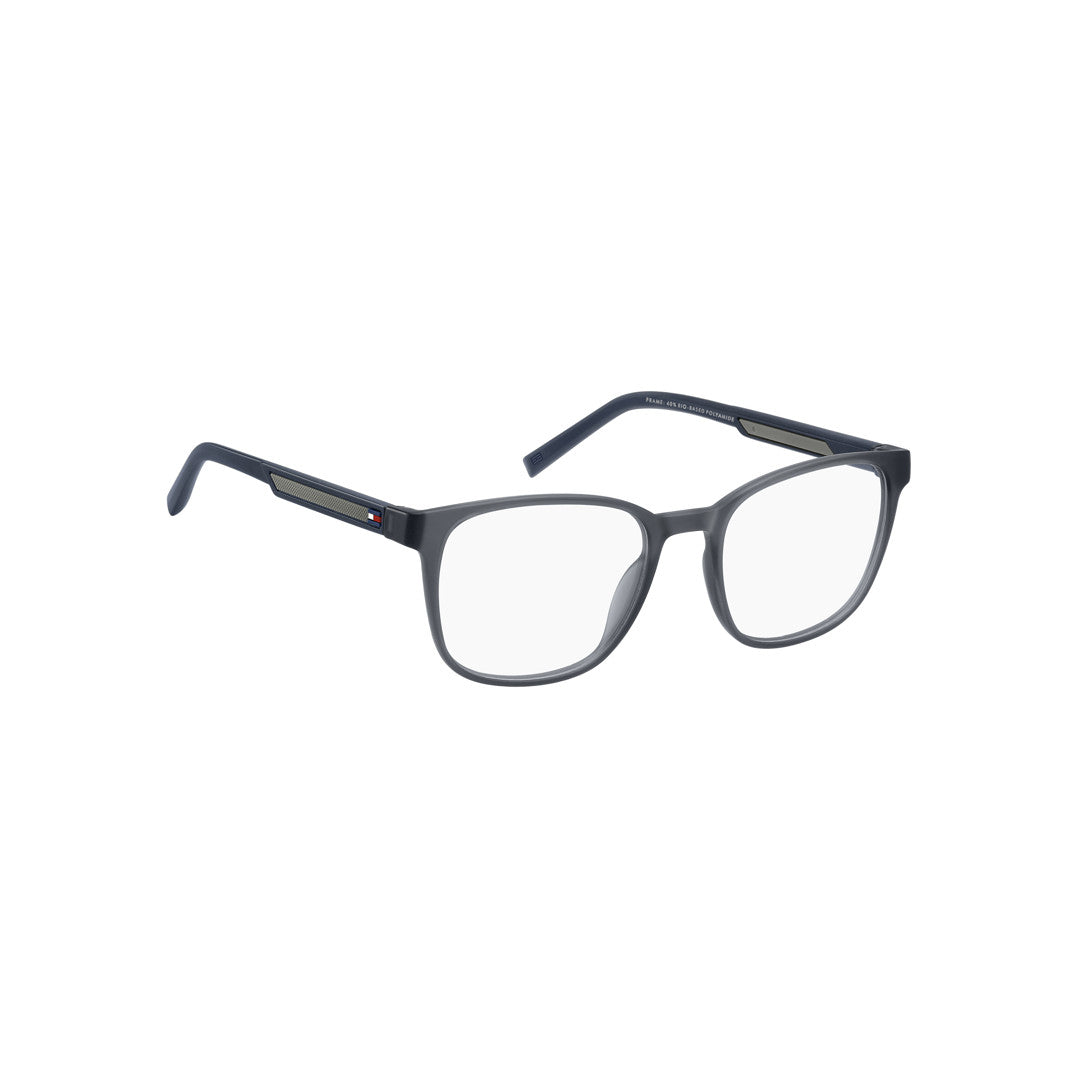TOMMY HILFIGER OPTICAL FRAMES TH2205 RECTANGULAR ECO POLYAMIDE BLUE GREY For MAN 52-19-145