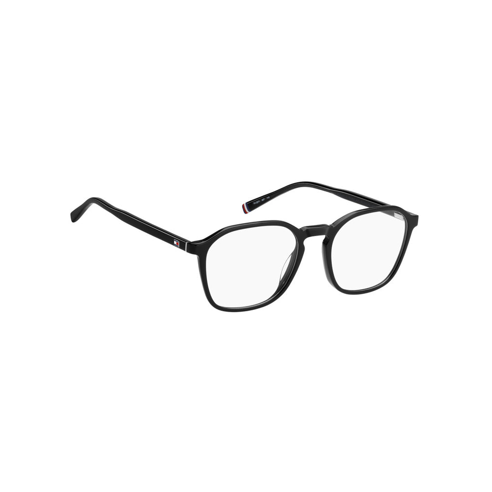 TOMMY HILFIGER OPTICAL FRAMES TH2271 SQUARE GEOMETRICAL ECO ACETATE BLACK For MAN 52-19-145