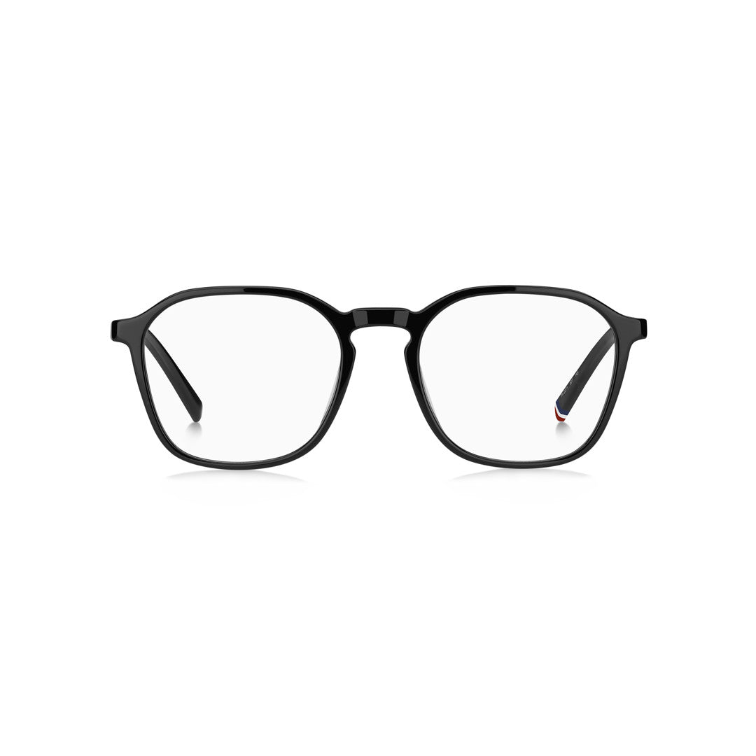 TOMMY HILFIGER OPTICAL FRAMES TH2271 SQUARE GEOMETRICAL ECO ACETATE BLACK For MAN 52-19-145
