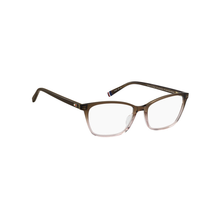 TOMMY HILFIGER OPTICAL FRAMES TH2295 CAT EYE ECO ACETATE BROWN SHADED PINK For WOMAN 53-16-140