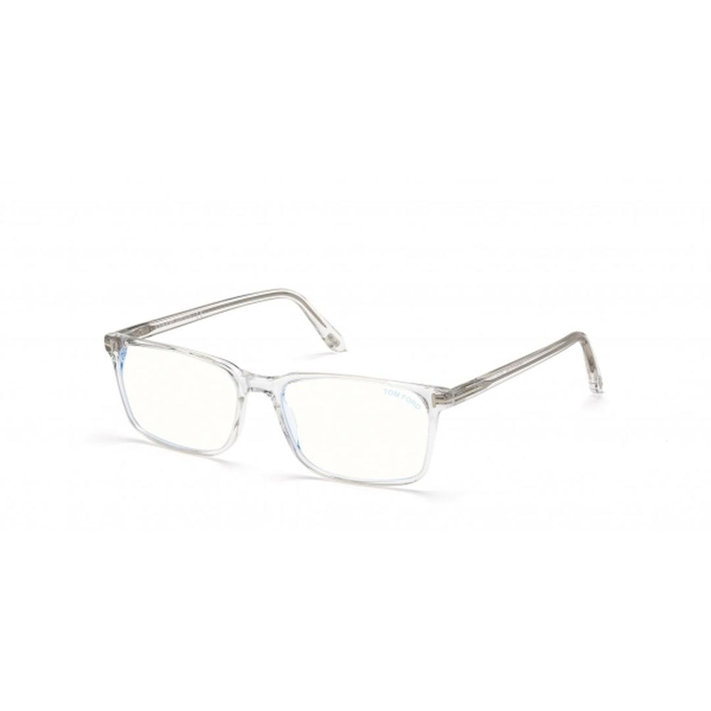 Tom Ford FT 5735B Eyeglasses 026 - Shiny Crystal Shiny Palladium Men Rectangle