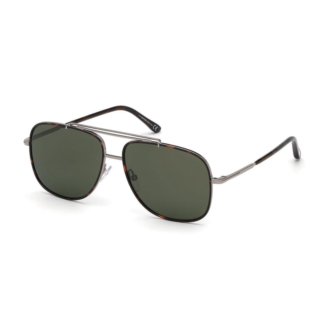 Tom Ford Sunglasses, FT0693 58 - SILVER SHINY/GREEN