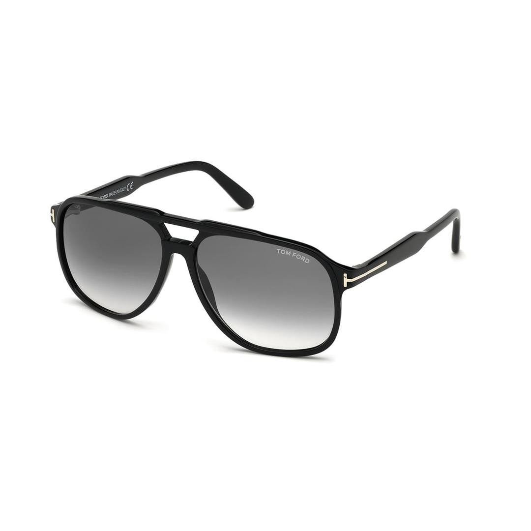 Tom Ford Raoul 0753 Sunglasses 01B - Shiny Black/ Gradient Smoke Lenses - Grey Men Pilot