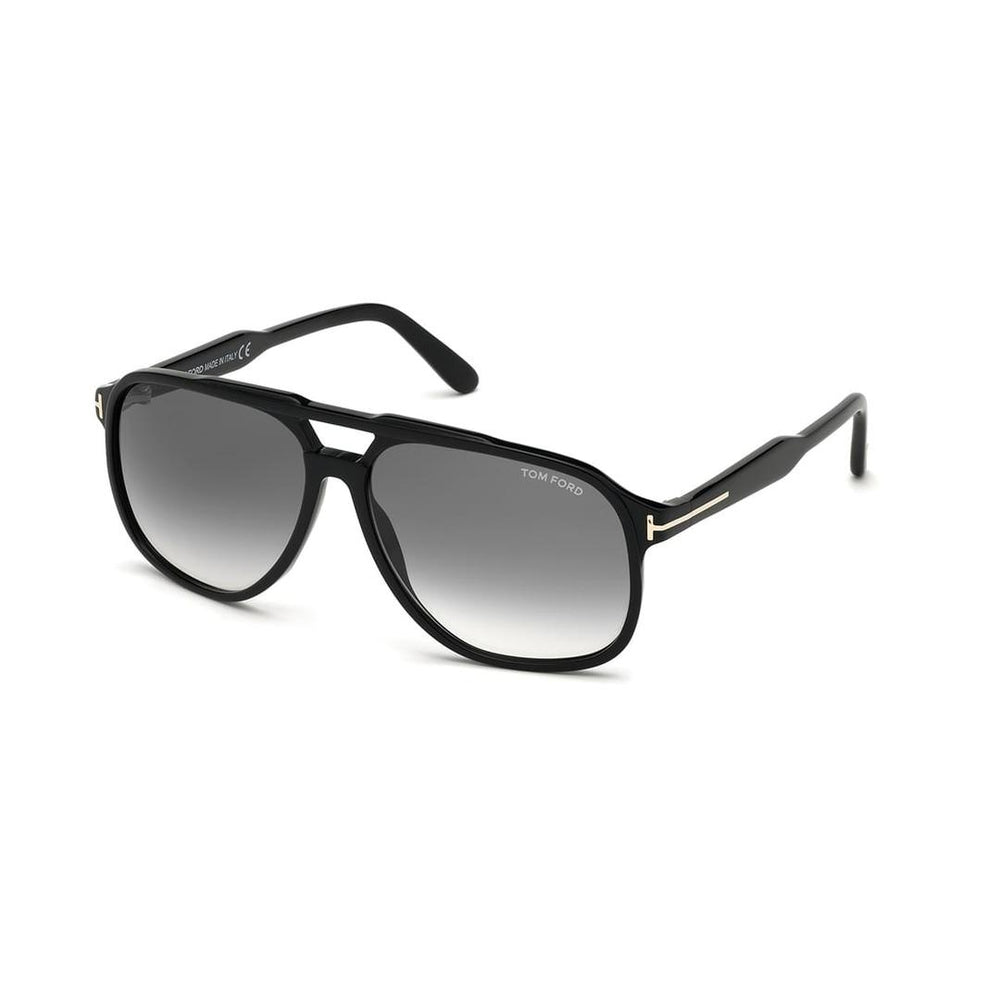 Tom Ford Raoul 0753 Sunglasses 01B - Shiny Black/ Gradient Smoke Lenses - Grey Men Pilot