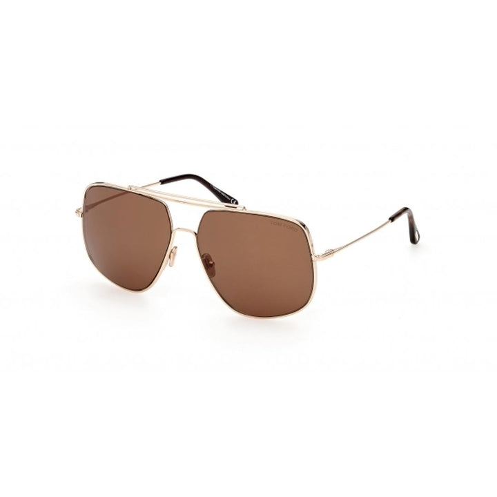 Tom Ford Aviator Mens Shiny Rose Gold Roviex FT0927 Liam Sunglasses Metal (archived) - One Size