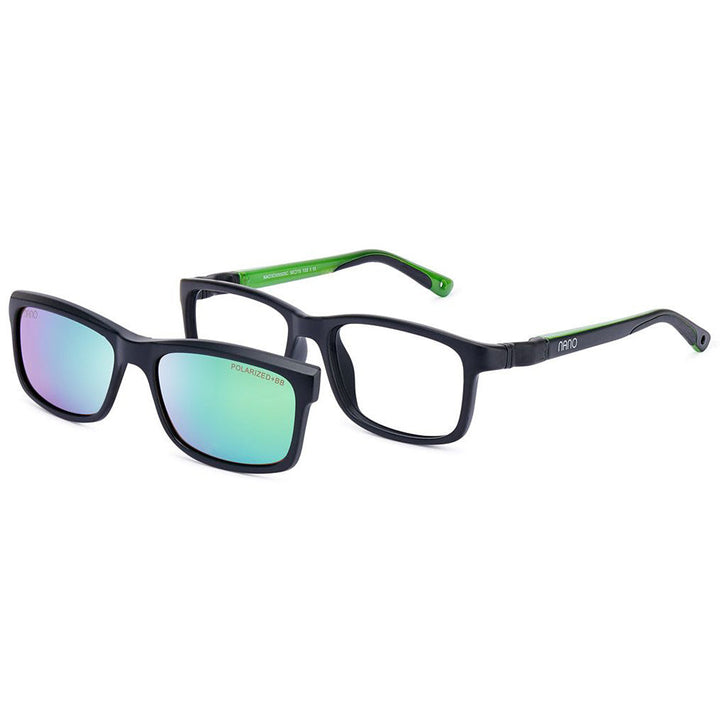 Nano Vista Indestructible Fangame SC - Unbreakable Kids Eyeglasses with Solar Clip-On Lenses