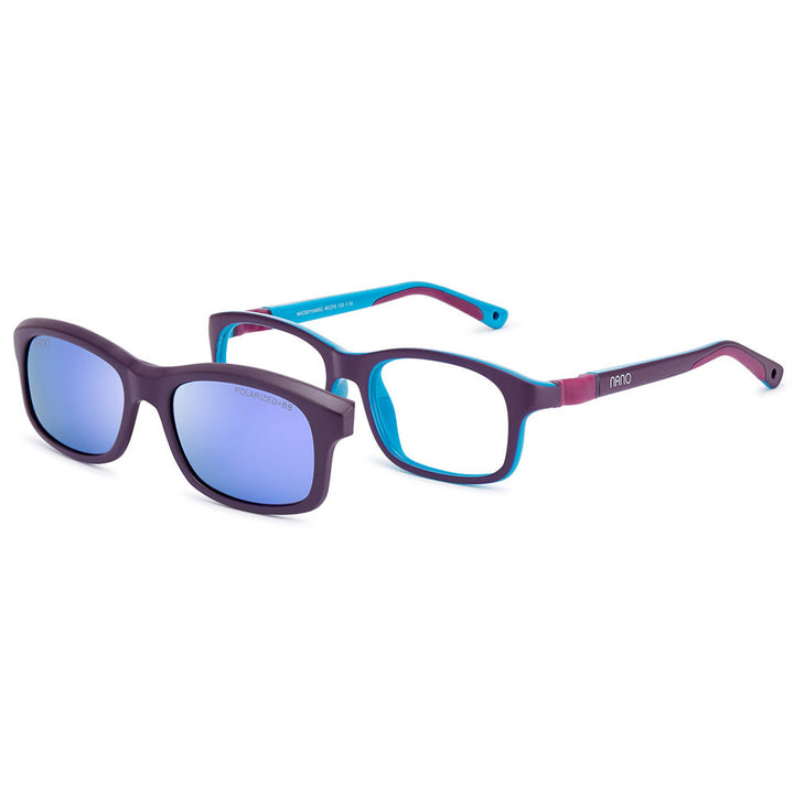 Nano Vista Indestructible Arcade SC - Unbreakable Kids Eyeglasses with Solar Clip-On Lenses