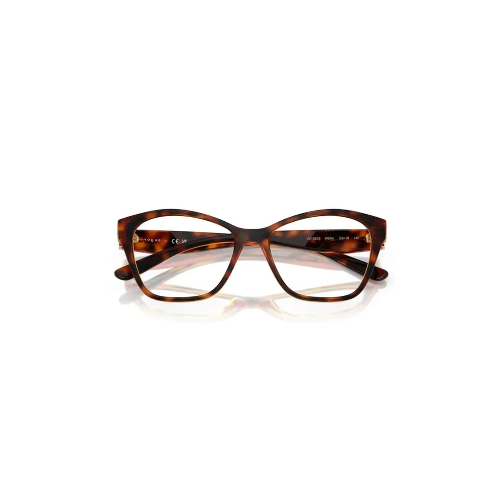 Vogue Eyeglass VO5628W656 For Woman Shape Irregular Dark Havana Nylon 51-16-140