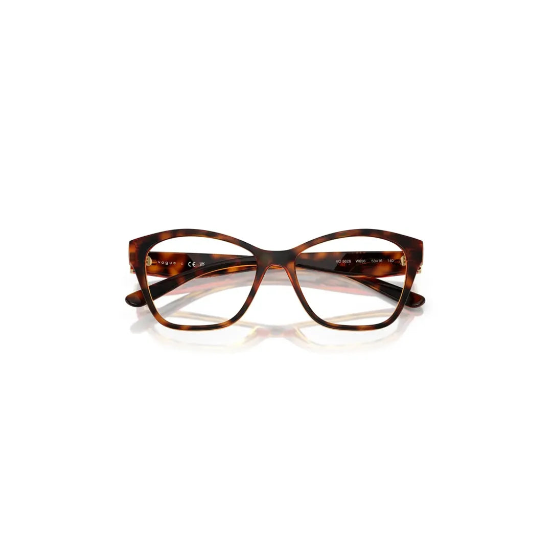 Vogue Eyeglass VO5628W656 For Woman Shape Irregular Dark Havana Nylon 51-16-140