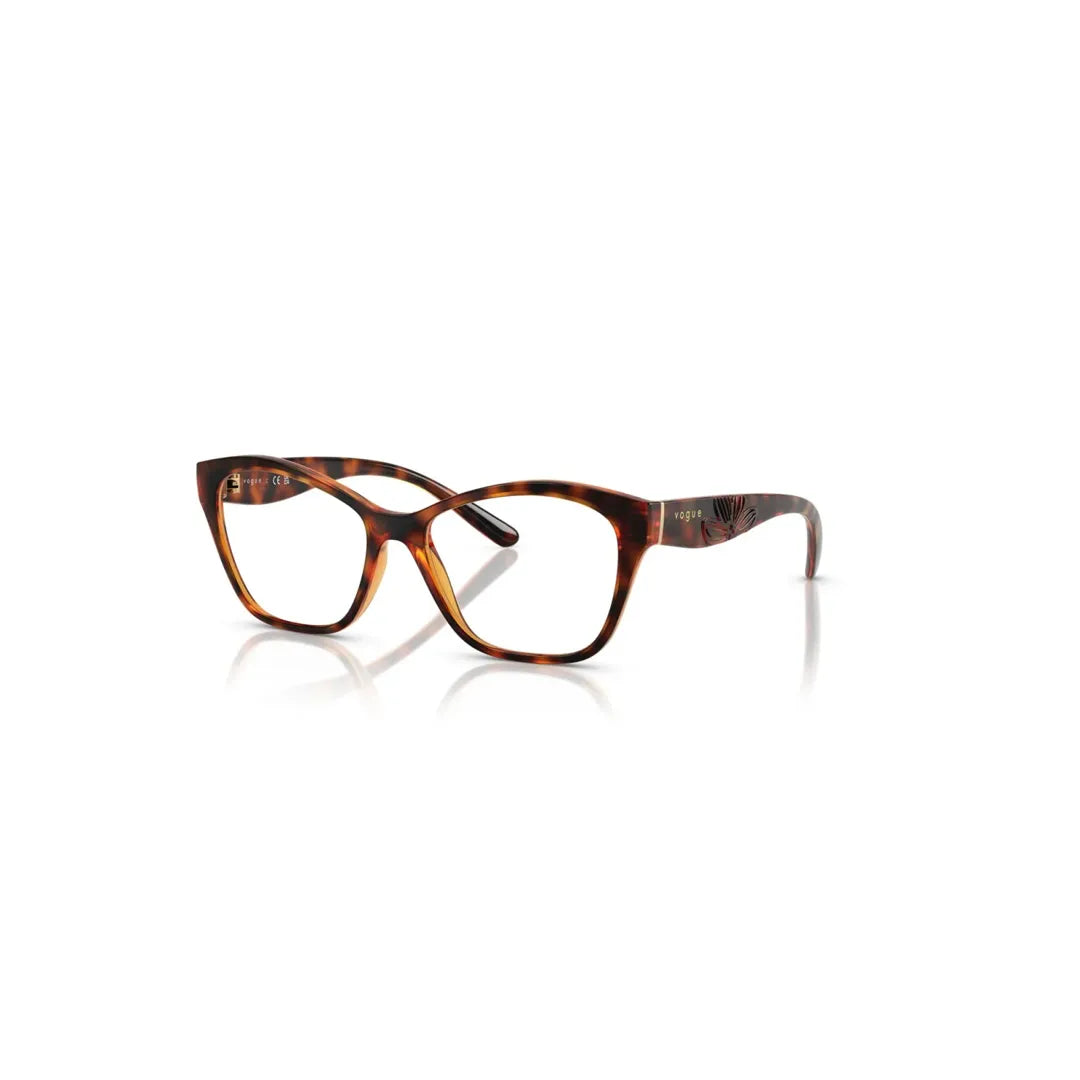 Vogue Eyeglass VO5628W656 For Woman Shape Irregular Dark Havana Nylon 51-16-140