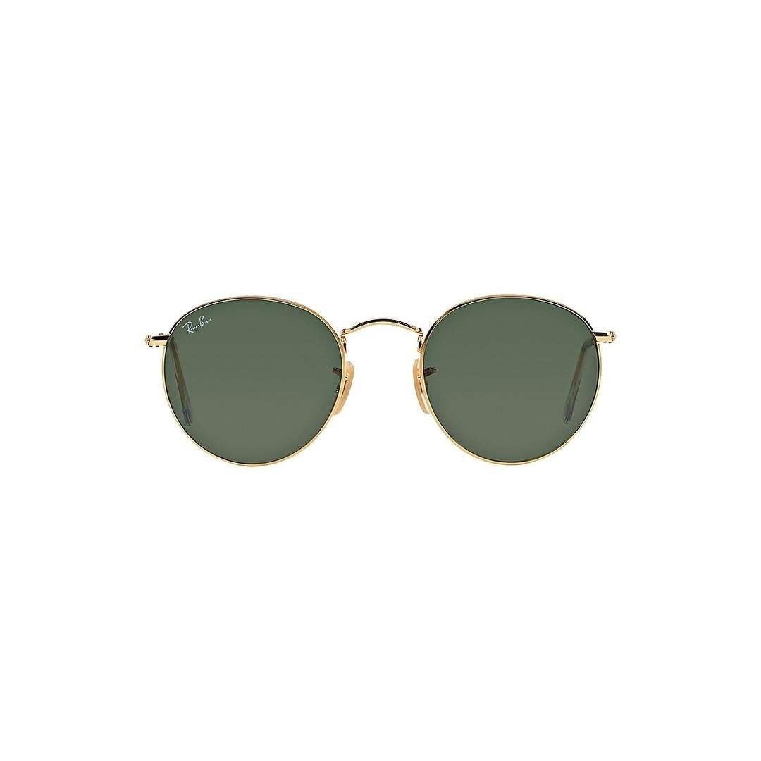 Ray-Ban Round Gold Green Sunglasses