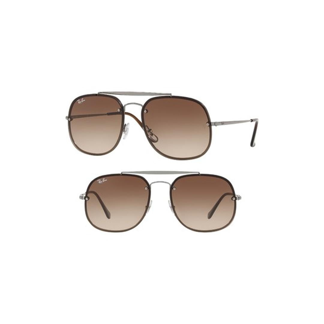 Ray-Ban Unisex Sunglass RB3583N Blaze General -  Frame Color: Gunmetal, Lens Color: Brown Gradient Dark Brown