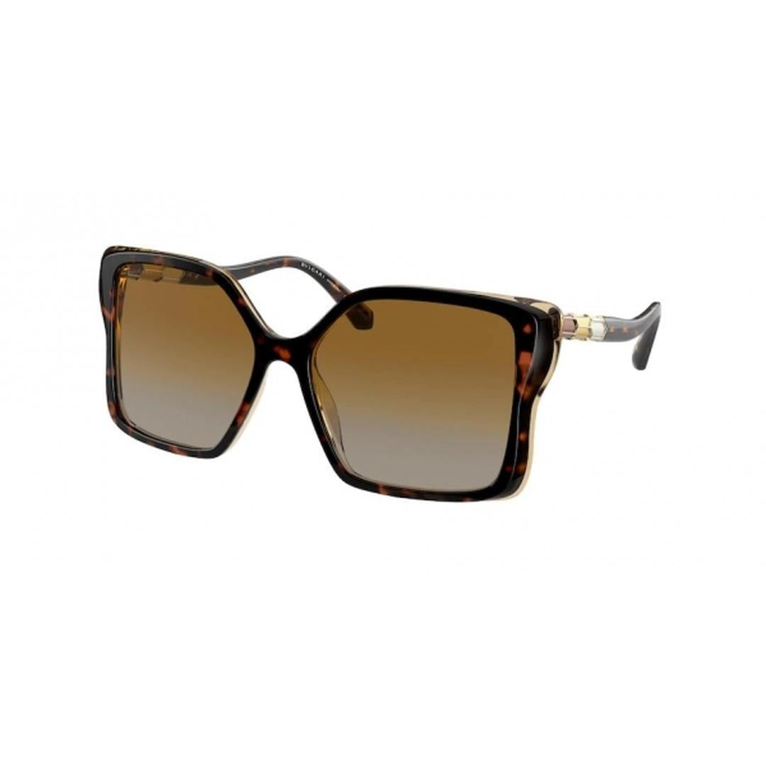 Bvlgari Havana/amber/yellow Clear Woman Butterfly Sunglasses