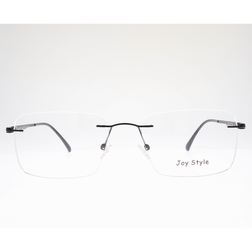 joy style for UNISEX eyeglasses clip Rimless Square shape size 56