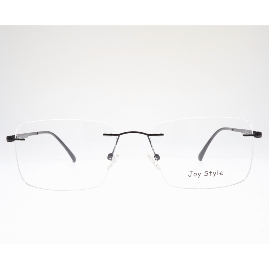 joy style for UNISEX eyeglasses clip Rimless Square shape size 56