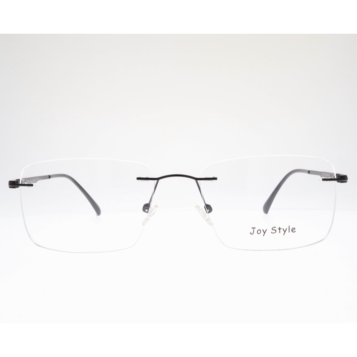 joy style for UNISEX eyeglasses clip Rimless Square shape size 56